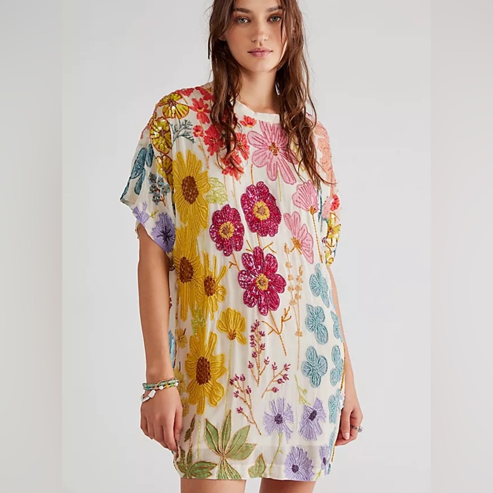 Free People Jewel Mini Dress Size M